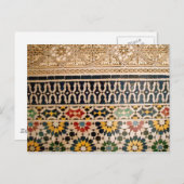 Carte Postale Carreaux de texture arabe (Devant / Derrière)