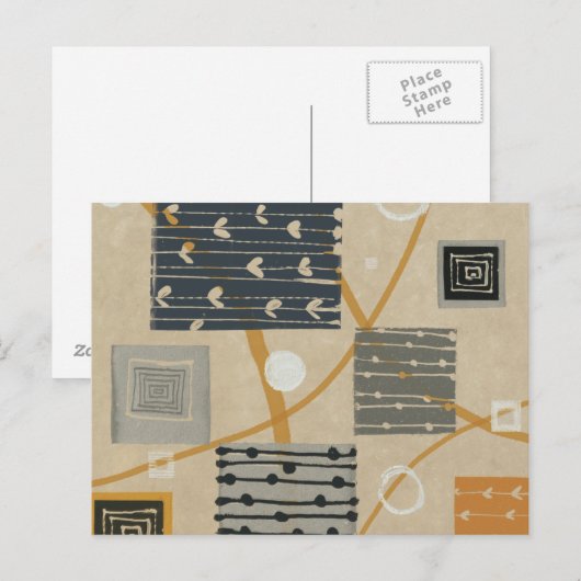 Carte Postale Carreaux graphiques (Devant / Derrière)