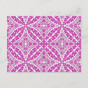 Carte Postale Carreaux marocains - orchidée et blanc