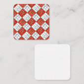 CARTE POSTALE CARRÉE MOSAÏQUE À COCHE ROUGE 6,4 CM (Devant / Derrière)