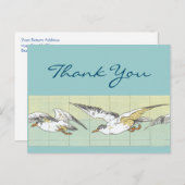 Carte Postale Carrelage Art Éditable Merci Mouette Océan (Devant / Derrière)