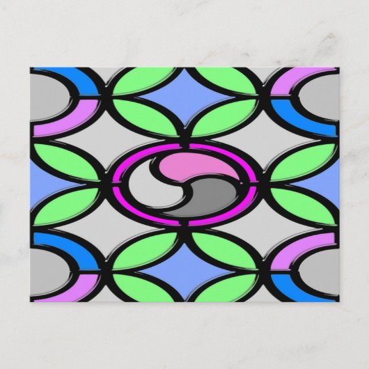 Carte Postale Carrelage couleur verre (Devant)