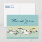 Carte Postale Carrelage de mouette océanique Art éditable de rem (Devant / Derrière)