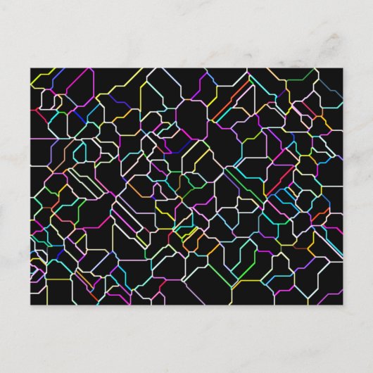 Carte postale Carrelage Néon (Devant)