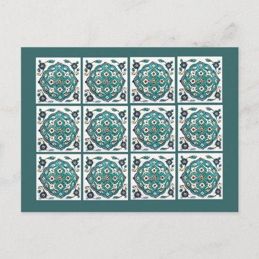 Carte Postale Carrelage vert-bleu (Devant)