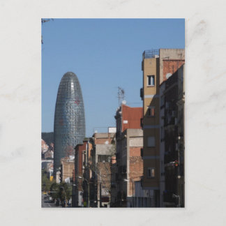 Carte Postale Carrer de Badajoz et Torre Agbar, Barcelone