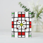 Carte Postale Carrés Abstraits (Debout devant)