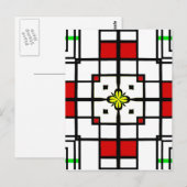 Carte Postale Carrés Abstraits (Devant / Derrière)