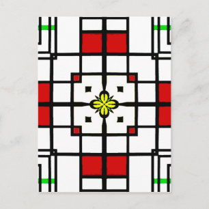 Carte Postale Carrés Abstraits