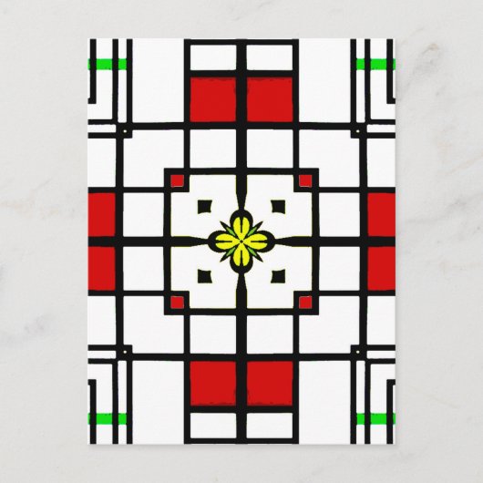 Carte Postale Carrés Abstraits (Devant)