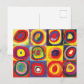 Carte Postale Carrés avec cercles concentrés Hiroaki Takahashi (Devant / Derrière)