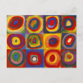 Carte Postale Carrés avec cercles concentrés | Kandinsky | (Devant)