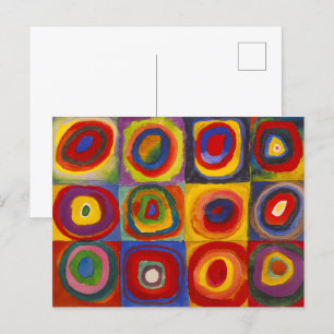 Carte Postale Carrés avec Cercles Concentriques   Kandinsky  