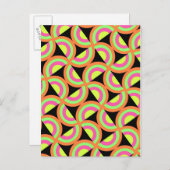 Carte Postale Carrés psychédéliques (Devant / Derrière)