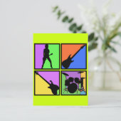 CARTE POSTALE CARRÉS RETRO ROCK (Debout devant)