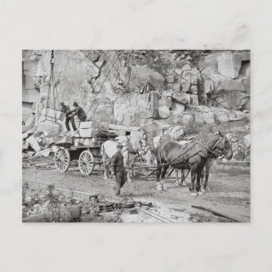 Carte Postale Carrière de granit de Nouvelle-Angleterre, 1908