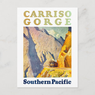 Carte Postale Carriso Gorge USA Affiche de voyage vintage restau