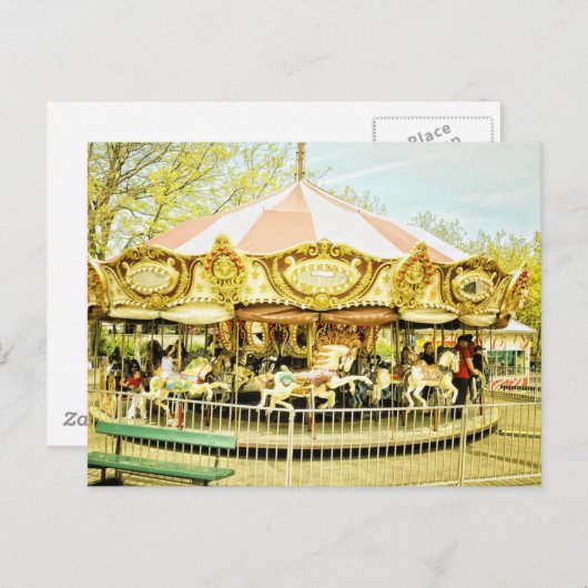 Carte postale carrousel (Devant / Derrière)