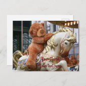 Carte Postale Carrousel avec ours en peluche (Devant / Derrière)