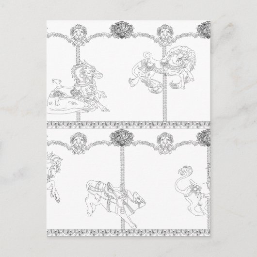 Carte Postale Carrousel Color Me (Devant)