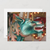 Carte Postale carrousel de tête de dragon (Devant / Derrière)