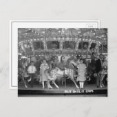 Carte Postale Carrousel pour enfants, 1925 (Devant / Derrière)