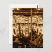 Carte Postale Carrousel vintage (Devant / Derrière)