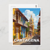 Carte Postale Cartagena Colombie Travel (Devant / Derrière)