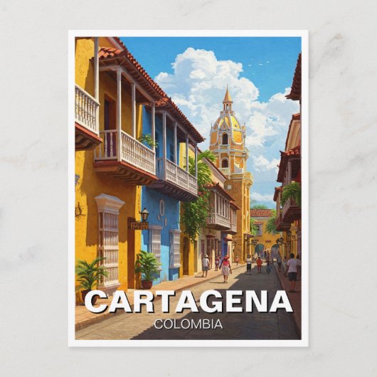 Carte Postale Cartagena Colombie Travel (Devant)