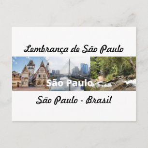 Carte Postale Cartão Postal lembrança de São Paulo Brasil