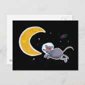 Carte Postale Cartão Postal - Souris Dans L'Espace (Devant / Derrière)