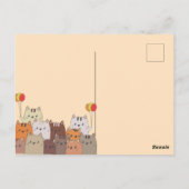 Carte postale Carte d'anniversaire avec chat migno (Dos)