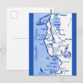 Carte Postale "Carte de Carmel à San Francisco (Devant / Derrière)