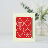 Carte postale Carte de jeu rouge (Debout devant)