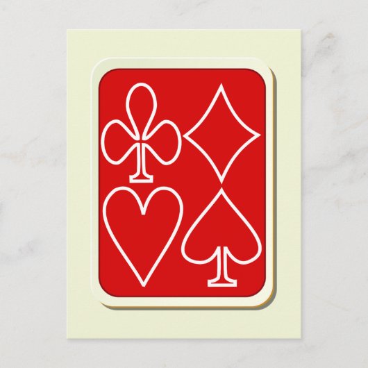Carte postale Carte de jeu rouge (Devant)