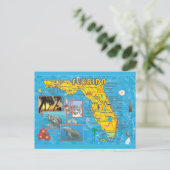 Carte postale Carte de l'État de Floride (Debout devant)