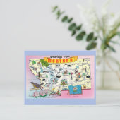 Carte postale Carte de l'état du Montana (Debout devant)