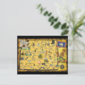 Carte postale Carte de l'État du Wyoming (Debout devant)