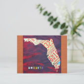 Carte postale Carte de plaque de licence Floride (Debout devant)