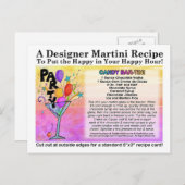 Carte postale Carte de recette à base de Martini B (Devant / Derrière)