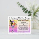 Carte postale Carte de recette à base de martini P (Debout devant)