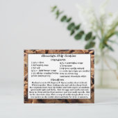 Carte postale Carte de recette à puce de chocolat (Debout devant)