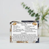 Carte postale Carte de recette à puce de chocolat (Debout devant)