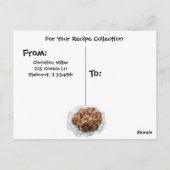 Carte postale Carte de recette à puce de chocolat (Dos)