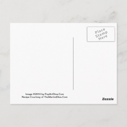 Carte postale Carte de recette de biscuits à base (Dos)