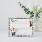 Carte postale carte de recettes du chef italien (Debout devant)