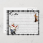 Carte postale carte de recettes du chef italien (Devant / Derrière)