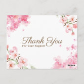 Carte Postale  "Carte de remerciement élégante au format standar (Dos)