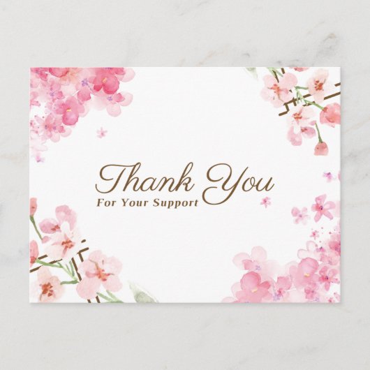 Carte Postale  "Carte de remerciement élégante au format standar (Devant)