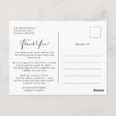 Carte postale Carte de remerciements pour bébé Tri (Dos)